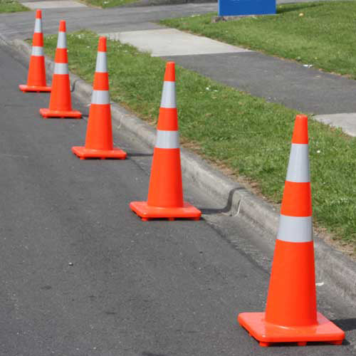 Classic Orange Road Cone 900mm featuring durable, UV-stabilized PVC construction, designed for New Zealand roads, ensuring high visibility and resilience. Ideal for safety and traffic management.