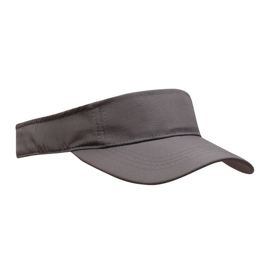 Sports Ripstop Visor featuring a pre-curved peak and matching under material. Equipped with a fabric-covered back fastener and short touch strap, ideal for active safety and workplace environments.