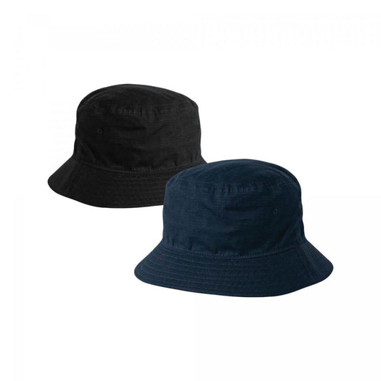Tucket Cotton Ripstop Bucket Hat, crafted for durability and comfort, features embroidered eyelets and a matching sweatband. Ideal for safety-conscious environments, this light/medium weight hat offers a versatile fit.