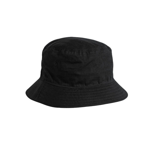 Tucket Cotton Ripstop Bucket Hat featuring durable cotton ripstop material, embroidered eyelets, and a matching sweatband, designed for comfort and functionality in safety and work environments.