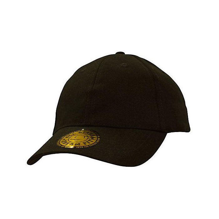 Load image into Gallery viewer, Cotton/Spandex Dream Fit Cap featuring a structured 6-panel design with a pre-curved peak, gold logo, and elasticized sweatband, ideal for safety and workwear environments.