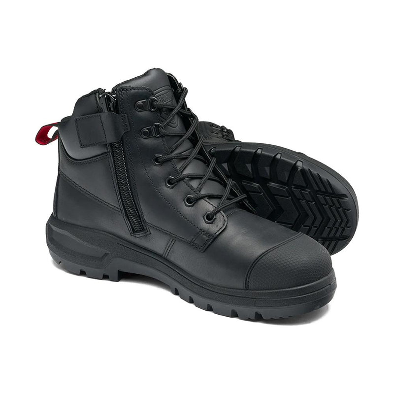 Load image into Gallery viewer, John Bull Elkhorn Zip Side Safety Boot, Black