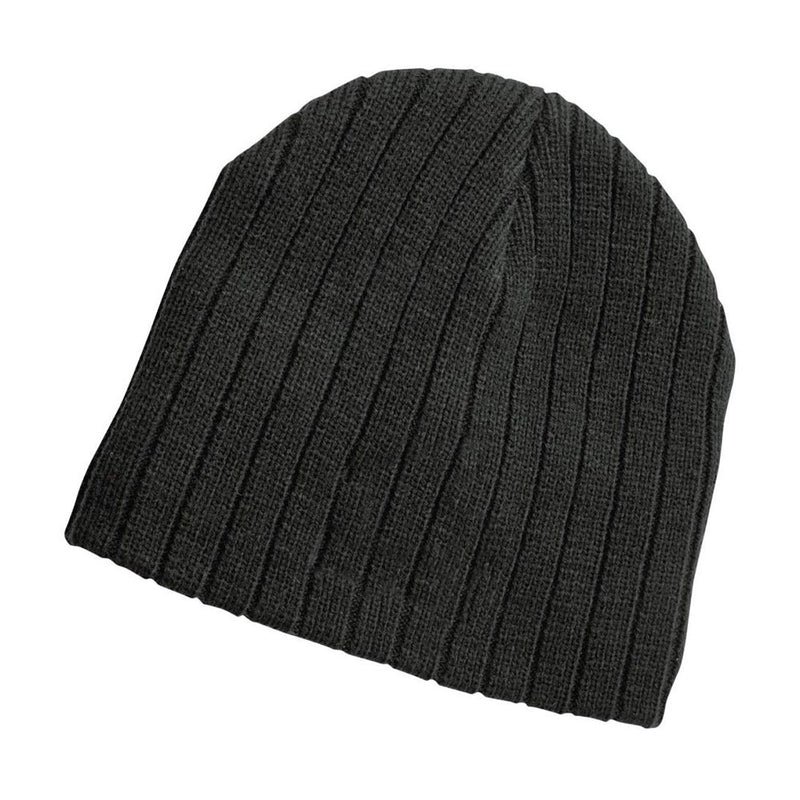 Load image into Gallery viewer, Cable Knit Beanie designed for warmth and style, perfect for chilly days. A black knit hat ideal for those seeking comfort and protection in cold weather, aligning with Active Safety's reliable workwear offerings.
