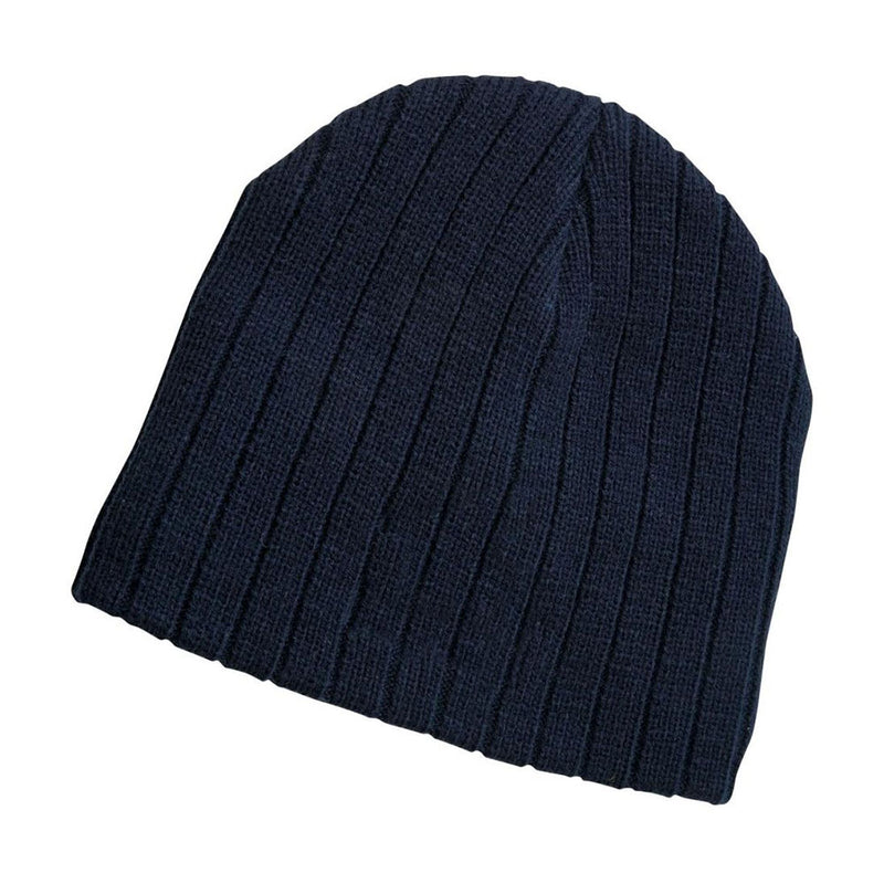 Load image into Gallery viewer, Cable Knit Beanie: A stylish black knit hat designed to keep you warm in chilly conditions, ideal for workplace safety and outdoor activities, reflecting Active Safety's commitment to quality safety apparel.