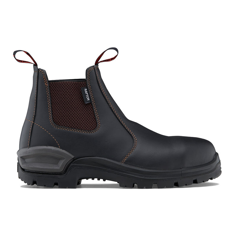 Load image into Gallery viewer, John Bull Raptor 3.0 Safety Boots featuring red stitching, steel toe cap, and a durable, scuff-resistant sole. Ideal for rugged environments, showcasing advanced CushionCore 3.0 technology for optimal comfort and safety.