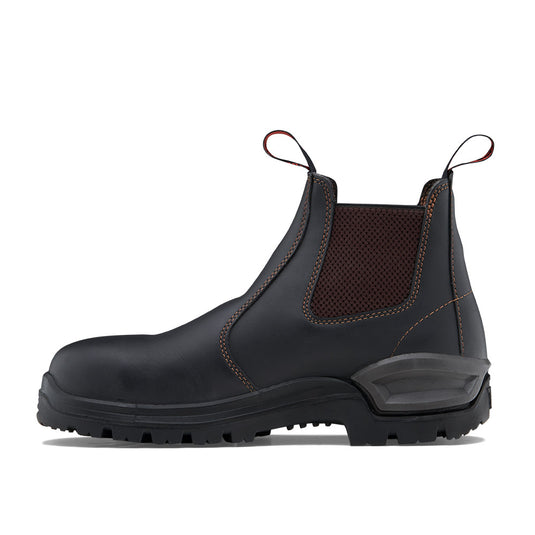 John Bull Raptor 3.0 Safety Boots featuring brown stitching and a protective steel toe cap, designed with CushionCore 3.0 technology for enhanced comfort and safety. Ideal for rugged workplace environments.