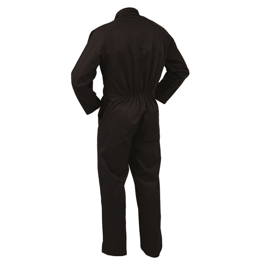 Bison Premium 100% Cotton Overall Zip featuring multiple functional pockets, YKK heavy-duty zip, and elastic back, ideal for safety and workwear needs.
