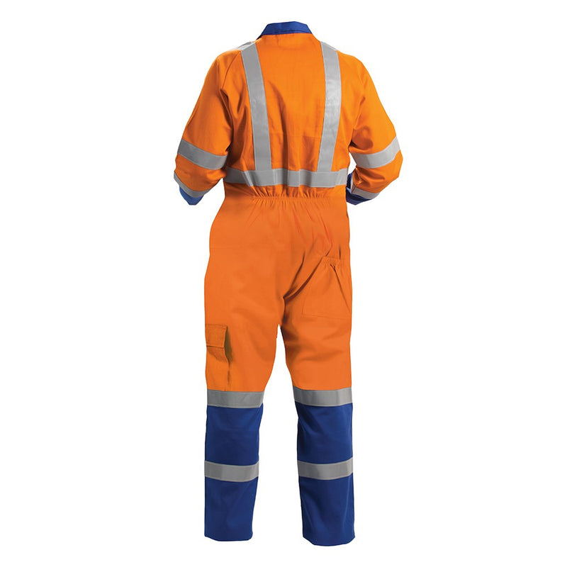 Load image into Gallery viewer, Arcguard TTMC-W 240gsm FR Overall (CTPCNLW) worn by a person, showcasing its flame-retardant and anti-static features, designed for safety compliance in workplace environments. Ideal for comprehensive protection.