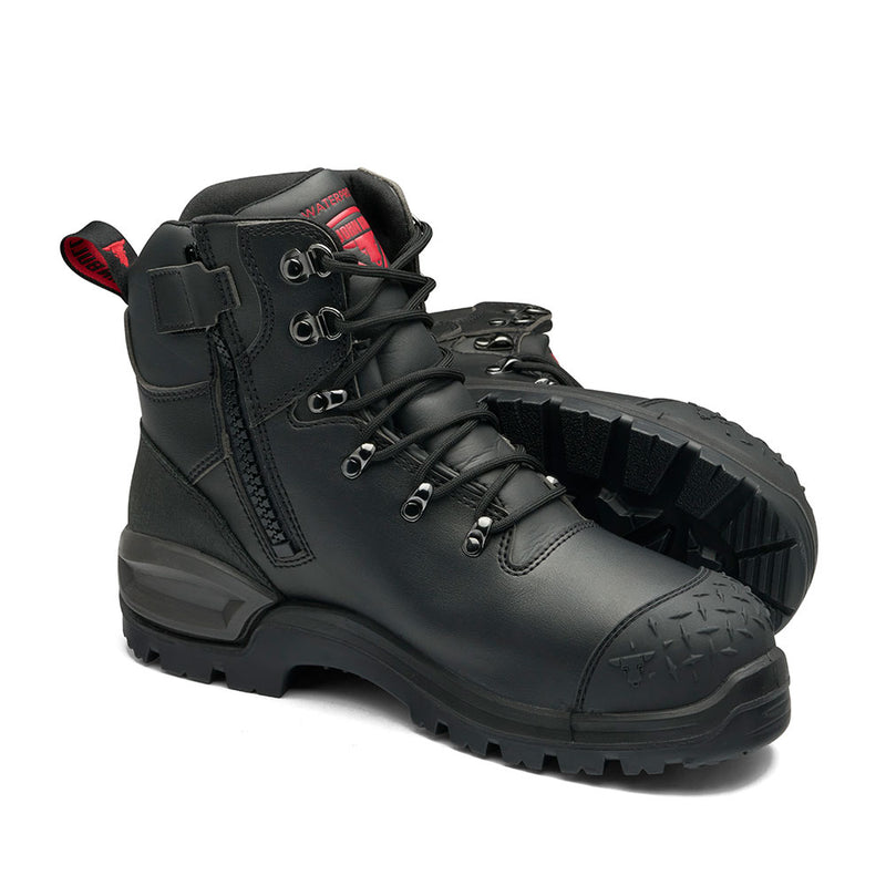 Load image into Gallery viewer, John Bull Rockhopper 3.0 Safety Boots feature a durable, microfibre upper with a heavy-duty TPU toe guard and steel toe cap, offering premium waterproof protection and comfort for workplace safety.