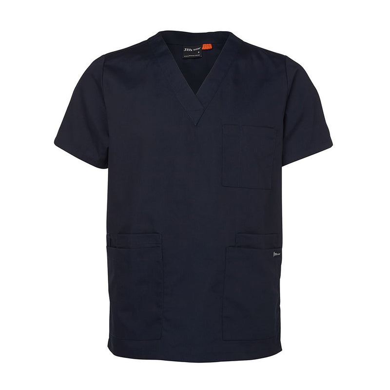 Load image into Gallery viewer, JB’s Unisex Scrubs Top featuring a V-neck design, set-in sleeves, chest pocket with pen insert, and four lower reinforced pockets, ideal for professional work environments.