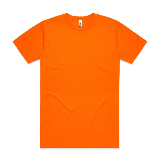 AS Colour 5050F Mens Block Safety Tee features a regular fit with neck ribbing and shoulder-to-shoulder tape. Ideal for safety, it's preshrunk and suitable for screen printing and embroidery.
