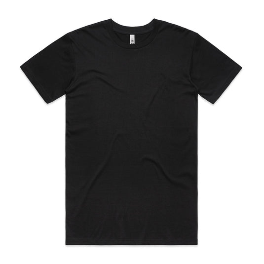 AS Colour 5051 Mens Basic Tee, a durable, mid-weight tee designed for comfort, featuring neck ribbing and double needle hems, ideal for screen printing and workplace uniforms at Active Safety.