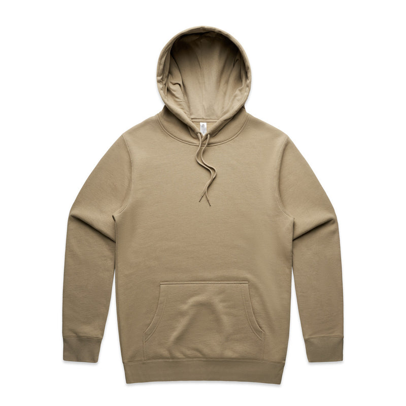 Load image into Gallery viewer, AS Colour 5102 Mens Stencil Hoodie, showcasing a mid-heavy weight pullover with a lined hood, kangaroo pocket, and ribbed cuffs, designed for warmth and sustainability with 80% cotton, 20% recycled polyester.