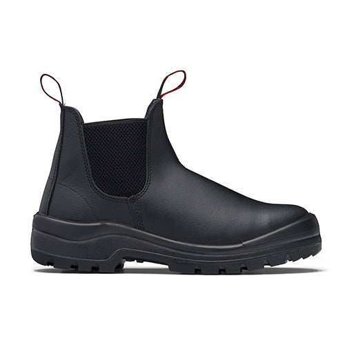 John Bull Brahman Safety Boots with a red sole and lace, featuring a robust design with a steel toe cap, ideal for trades and safety-conscious workers. Perfect for durability and protection.