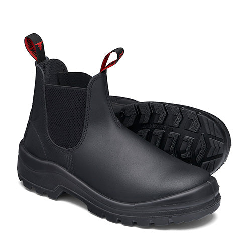 Load image into Gallery viewer, John Bull Brahman Safety Boots, featuring a robust steel toe cap and slip-on design, ideal for trades and warehouse work, visible with ergonomic toe spring for comfort and durability in active safety environments.
