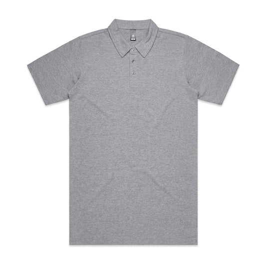 AS Colour 5402 Mens Chad Polo, a heavy weight, 100% combed cotton short-sleeve polo with a 3-button placket, ideal for workplace uniforms or safety environments, features split sides and tonal buttons.