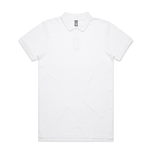 AS Colour 5411 Mens Pique S/S Polo, featuring a short sleeve design, collared neck, two-button placket, and side splits. Ideal for workwear, it’s preshrunk and perfect for screen printing or embroidery.