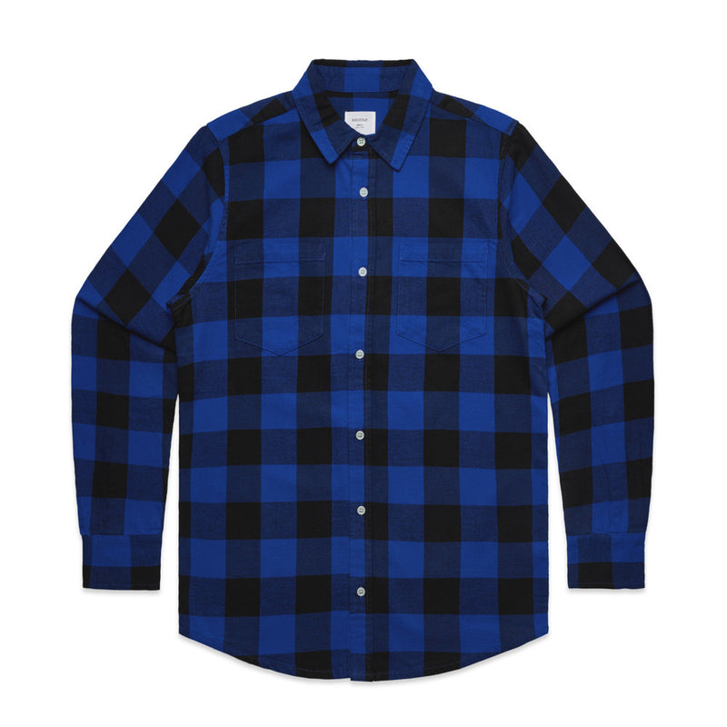 Load image into Gallery viewer, AS Colour 5417 Flannelette Check Shirt with a regular fit showcases a heavy-weight, check design. It features double chest pockets, long sleeves, clear buttons, and adjustable cuffs, ideal for workwear needs.
