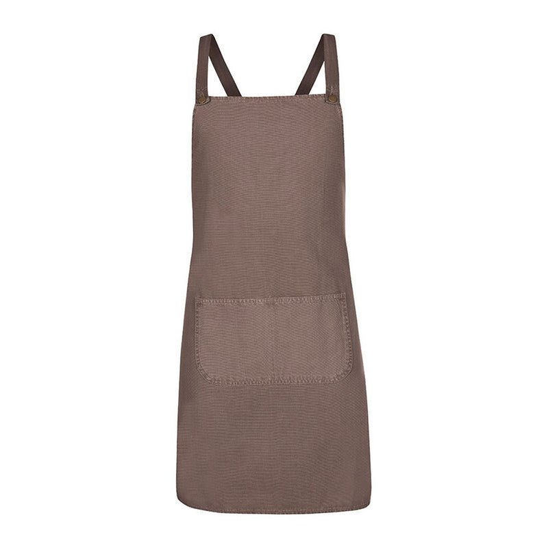 Load image into Gallery viewer, JB’s Cross Back Canvas Apron (Without Straps), crafted from 100% cotton duck canvas, features a lower front hand pocket and antique brass eyelets, suitable for workplace safety and durability.