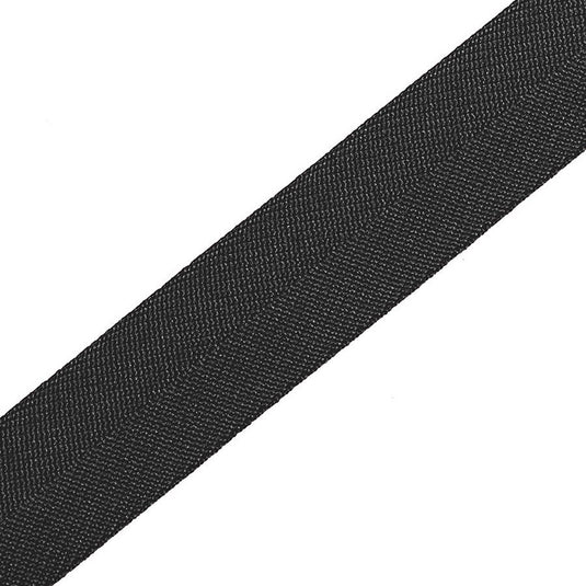 JB's Changeable Cross Back Apron Strap made of 100% polyester herringbone, featuring a clean finish with buttonhole for apron attachment. The strap measures 130cm in length and 3.2cm in width.