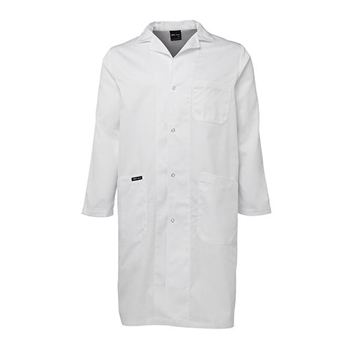 JB's Lab/Dust Coat features a classic fit with a chest pocket, two hand pockets, and a hidden mobile phone pocket, ideal for professionals seeking durable and comfortable workwear.
