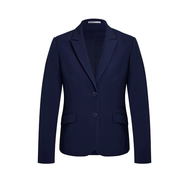 Load image into Gallery viewer, Biz Womens Siena Mid Length Jacket features a tailored design with buttons, offering a professional look suitable for corporate environments. Made from soft polyester viscose with stretch for comfort and ease of movement.
