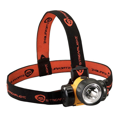 Load image into Gallery viewer, Streamlight 3AA Haz-Lo Headlight with a compact design, featuring a small light and black strap, ideal for hazardous locations, offering high performance and long run time, available at Active Safety.