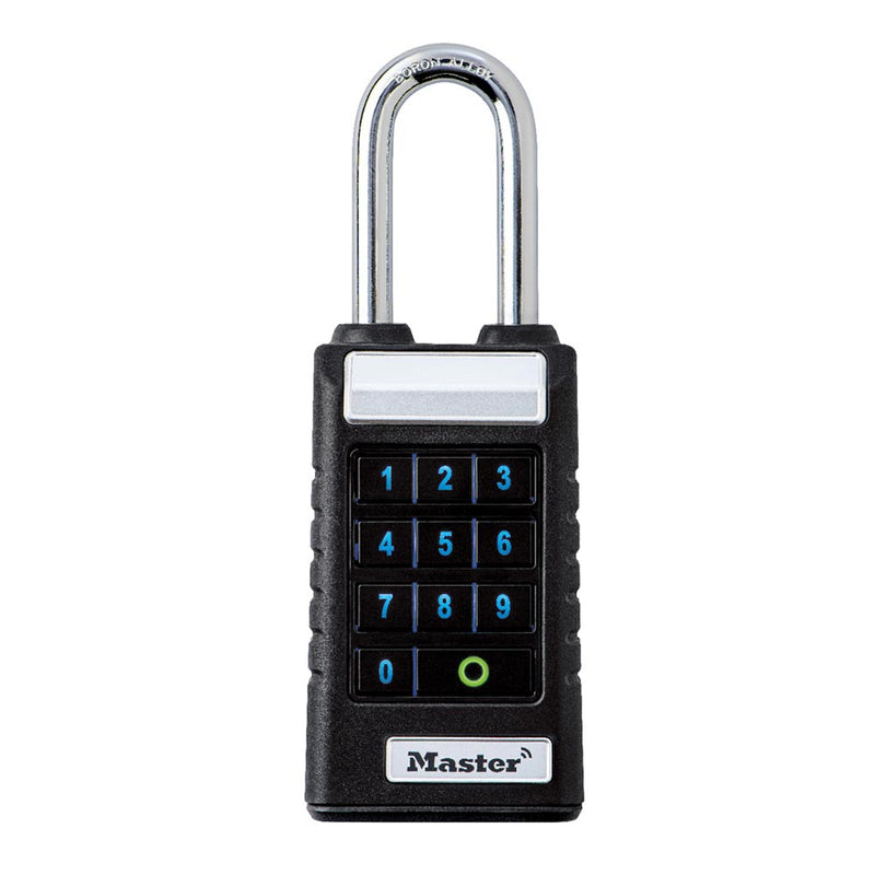 Load image into Gallery viewer, Master Lock ProSeries Bluetooth Outdoor Shackle Padlock, 60mm, features a numeric keypad and heavy-duty shackle, offering secure, keyless entry with smartphone integration, ideal for demanding safety applications.