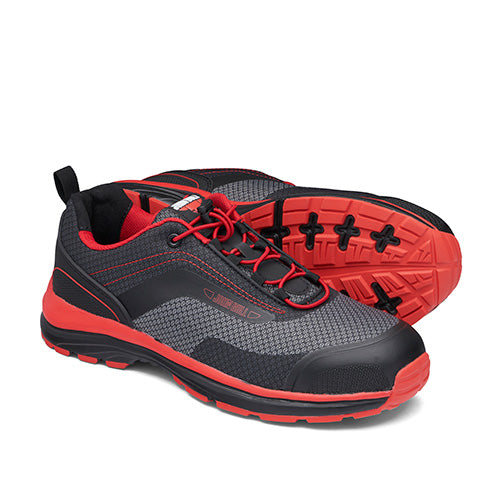 John Bull Leopard Safety Shoes showcasing a robust design with steel toe caps, ideal for safety and comfort. Perfect for demanding environments, highlighting their slip and electrical hazard resistance.