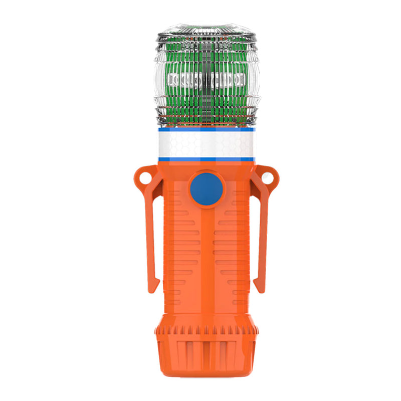 Load image into Gallery viewer, Close-up of the Flashing Rechargeable Safety Beacon, featuring a durable design with a magnetic base, ideal for high-visibility and emergency use in various conditions, including traffic control and outdoor environments.