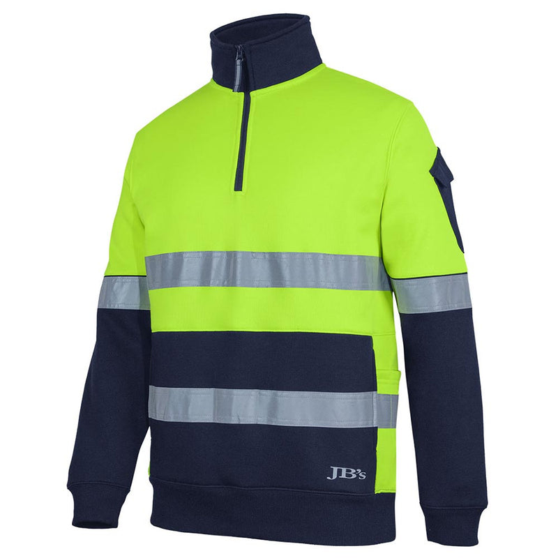 Load image into Gallery viewer, JB’s Hi Vis 350g Tapedt ½ Zip Fleece