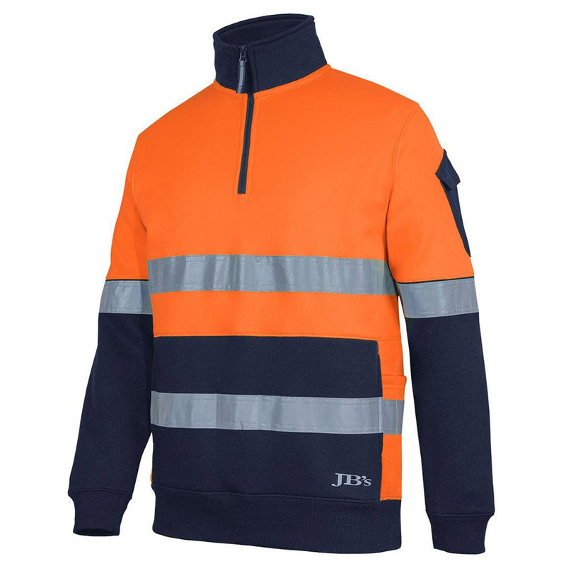 Load image into Gallery viewer, JB’s Hi Vis 350g Tapedt ½ Zip Fleece