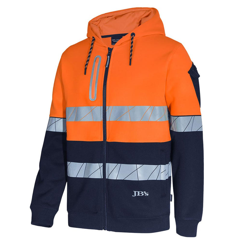 Load image into Gallery viewer, JB’s Hi Vis Segment Tape 450g Full Zip Hoodie