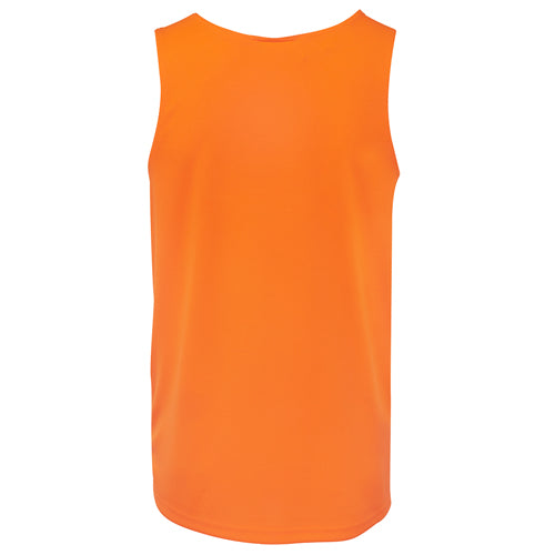 Load image into Gallery viewer, JB's Hi Vis Traditional Singlet, designed for active safety, features a durable 100% polyester build and moisture-wicking fabric. Ideal for workwear, it ensures comfort with quick-drying and UPF 50+ protection.
