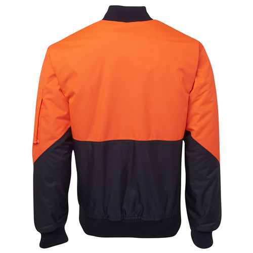 Load image into Gallery viewer, JB’s Hi Vis Flying Jacket, designed for safety and warmth, features a quilted lining, multiple pockets, and a chunky rib collar, ideal for New Zealand's rugged work environments.