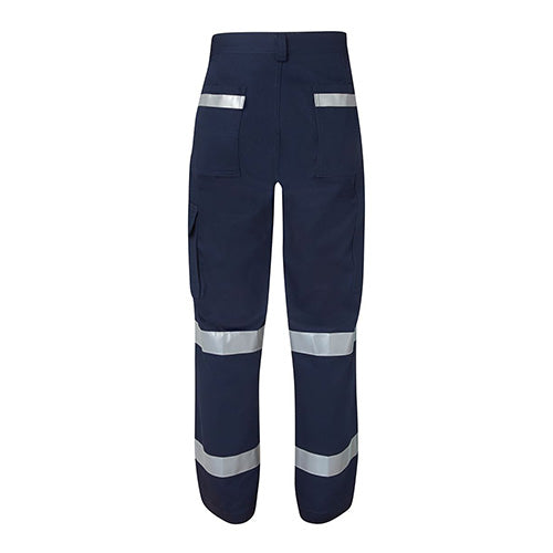 JB's Mid Rise Taped Multi Pocket Trouser features reflective stripes for visibility, multiple functional pockets, and durable construction, ideal for workplace safety and comfort. Perfect for Active Safety's workwear collection.