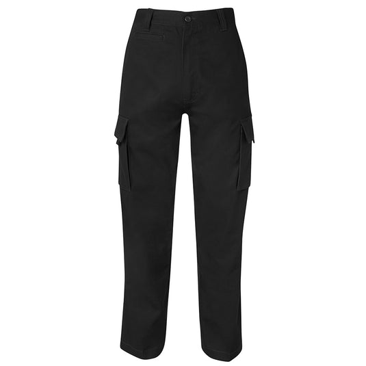 JB’s Mid Rise Cargo Trouser featuring durable cotton construction, multiple cargo and welt pockets with Velcro closures, and reinforced stitching, suitable for safety and workwear needs from Active Safety.