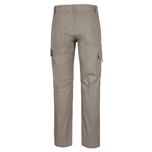 JB's Multi Pocket Canvas Stretch Pant featuring multiple cargo and slant pockets, constructed knee patches, and durable fabric, ideal for workplace safety and comfort from Active Safety's workwear collection.