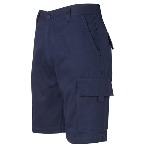 Load image into Gallery viewer, JB's Work Cargo Short featuring cargo pockets with Velcro flaps, front slant and welt pockets, a constructed waist with belt loops, and durable stitching, ideal for safety and workwear needs.