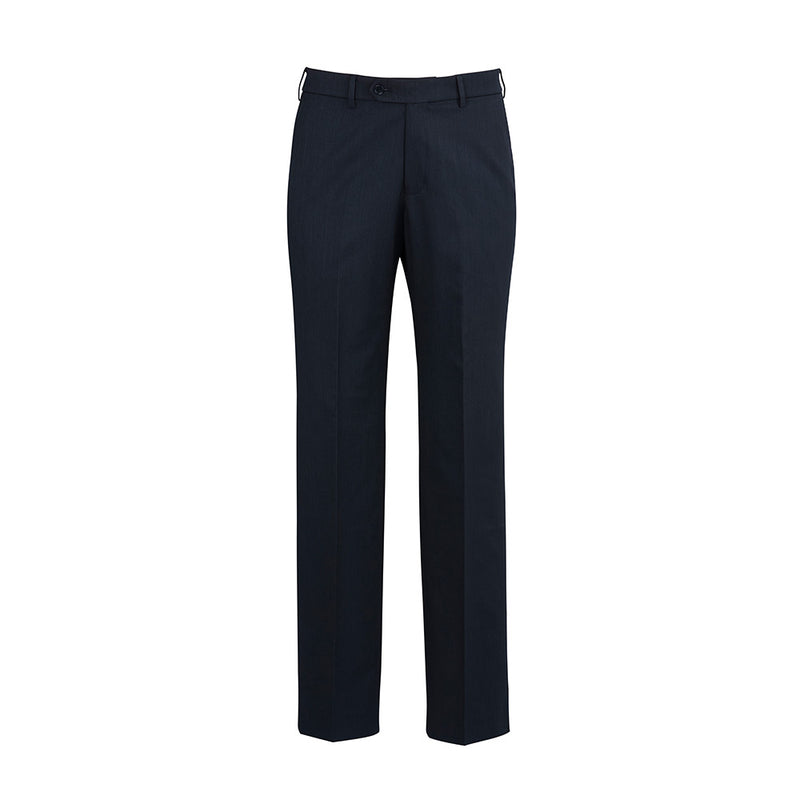 Load image into Gallery viewer, Biz Mens Cool Stretch Flat Front Pant (Stout) featuring a flat front design, straight leg, and stretch waistband. Ideal for active environments, it offers breathability and durability with mechanical stretch and an anti-bacterial finish.