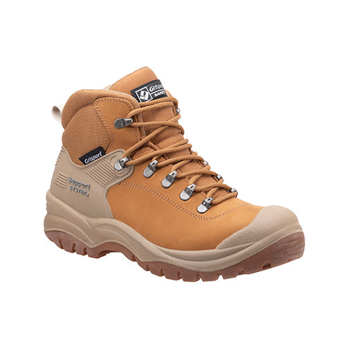 Load image into Gallery viewer, Grisport Contractor Safety Boots, Sahara, featuring sturdy brown leather with laces, designed for durability and protection. Ideal for safety-conscious workplaces, offering steel toe and midsole protection.