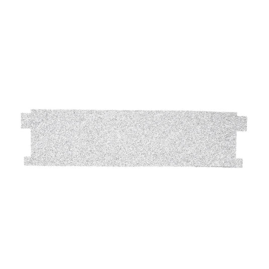 3M TR-6600 Versaflo Pre-Filter: Pack/10, featuring a long, narrow, gray static-like texture, designed to capture large particles and extend the life of TR-600 filters, enhancing system performance and reducing costs.