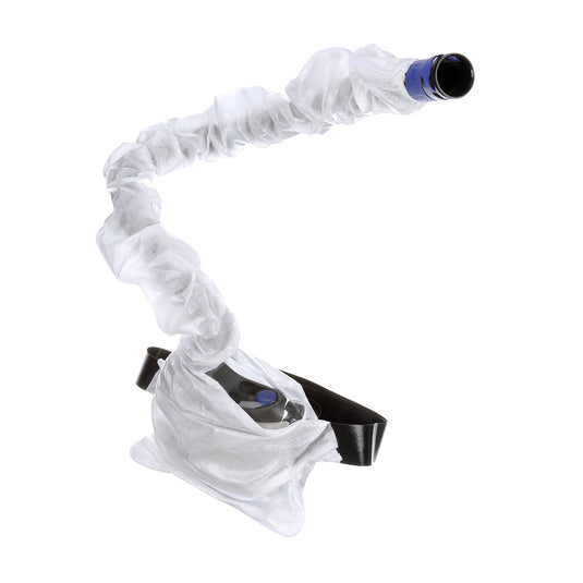 3M TR-381 Versaflo PAPR Cover for TR-300+ PAPR: A disposable cover showcasing zippers for easy use, with a clear window for accessing controls, designed to protect PAPR from debris in safety environments. Pack of 10.