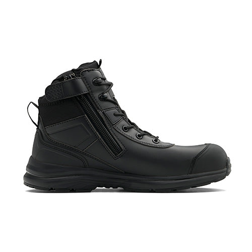 Load image into Gallery viewer, Blundstone 797 Safety Boots featuring a sturdy black design with a side zipper, highlighted for its lightweight composite safety, slip resistance, and ruggedness ideal for demanding work environments.