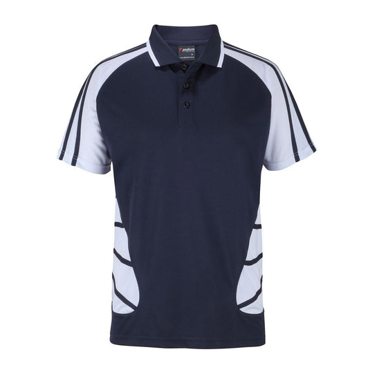 JB's Podium Arachnid Polo Short Sleeve featuring a sleek raglan sleeve design, crafted from moisture-wicking polyester with a straight hem and side splits, ideal for staying cool and comfortable.