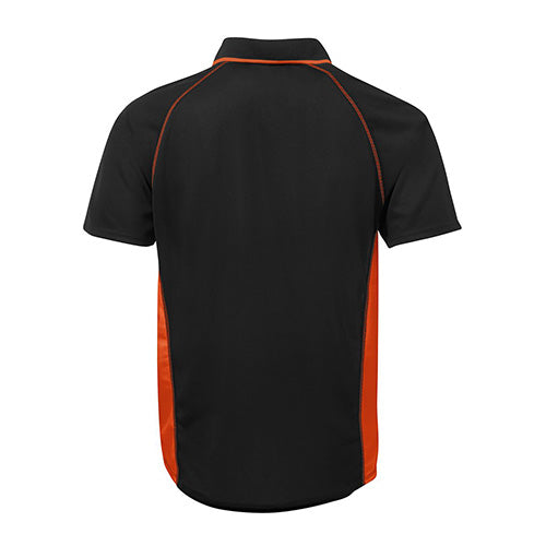 JB's Podium Cover Polo Shirt made from 100% polyester with moisture-wicking technology, featuring a 3-button placket and designed for optimal comfort and UPF protection, ideal for active and safety-focused environments.