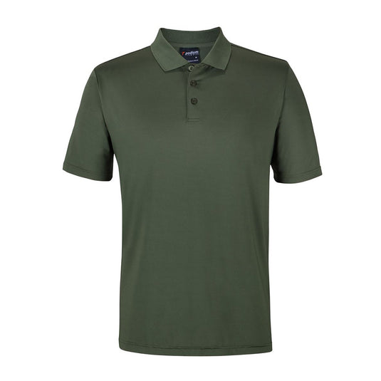 JB's Podium Stretch Short Sleeve Polo features a durable, moisture-wicking design with a 3-button placket and straight hem, ideal for active work environments, aligning with Active Safety's commitment to quality workwear.