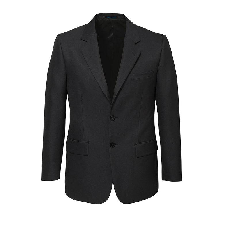 Load image into Gallery viewer, Biz Mens Cool Stretch 2 Button Classic Jacket featuring a tailored fit, double vents, and functional pockets. Ideal for professionals seeking comfort and style, perfect for New Zealand's warmer climates.