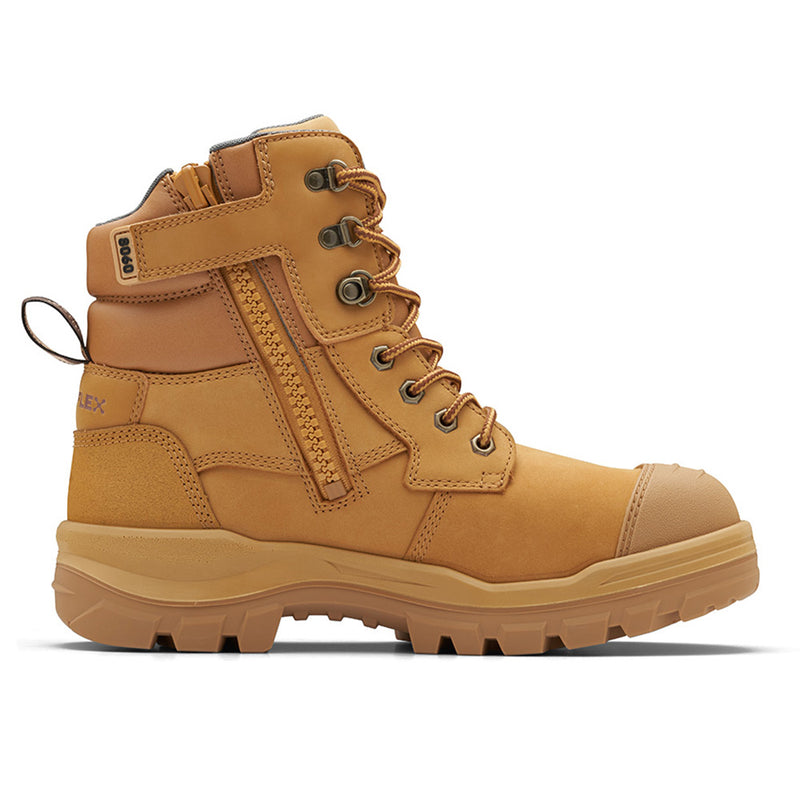 Load image into Gallery viewer, Blundstone RotoFlex 8060 Safety Boots feature a lace-up front with durable metal eyelets and a heavy-duty zip, designed for optimal comfort and protection with a robust sole and reinforced toe cap.