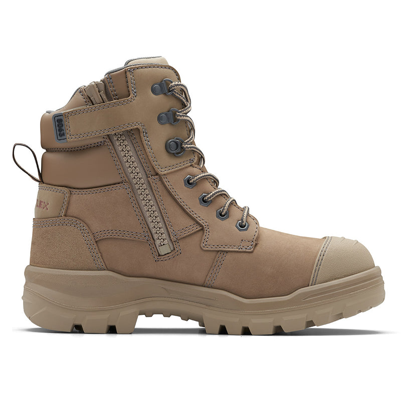 Load image into Gallery viewer, Blundstone RotoFlex 8063 Safety Boots feature a rugged design with a durable zip, lace locking device, and TPU moulded toe guard, showcasing premium water-resistant leather and GripTek® HD outsole for superior grip.
